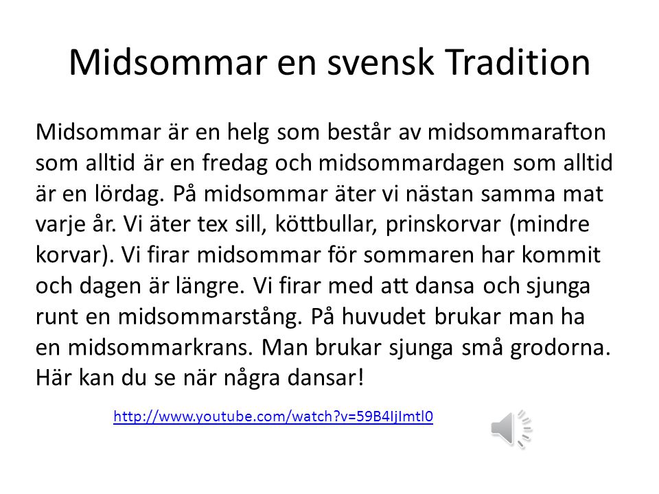 Midsommar en svensk Tradition