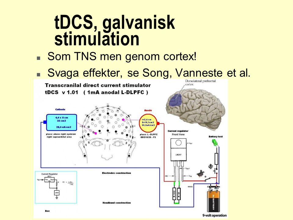 tDCS, galvanisk stimulation