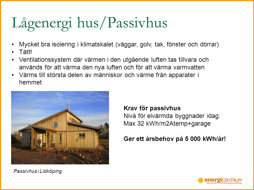 Lågenergi hus/Passivhus