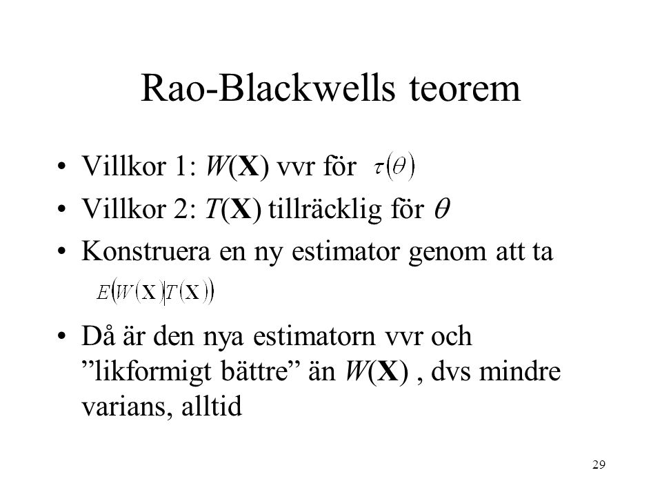 Rao-Blackwells teorem