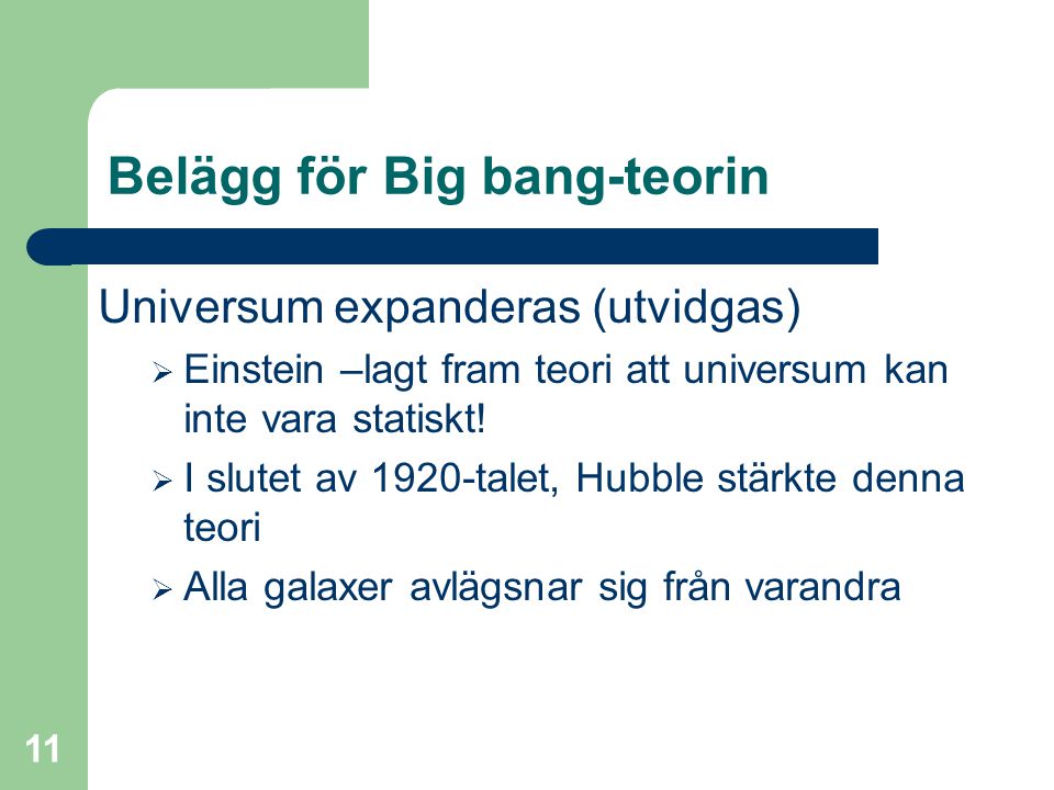 Belägg för Big bang-teorin