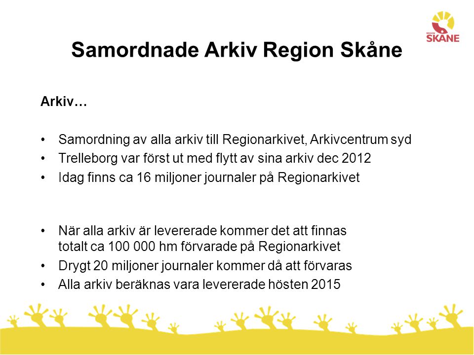 Samordnade Arkiv Region Skåne