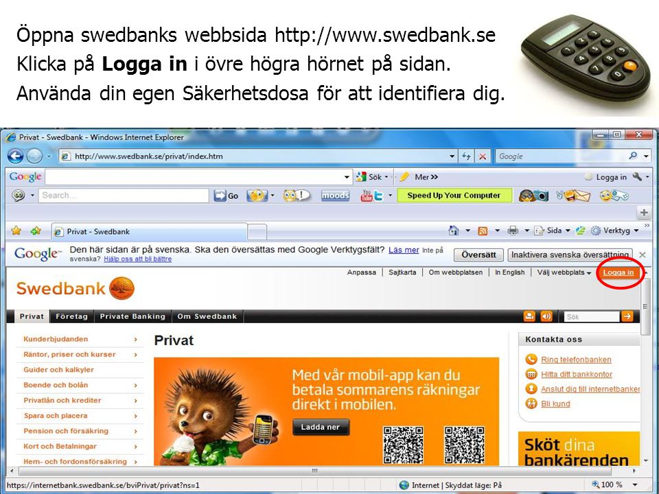 Öppna swedbanks webbsida   swedbank
