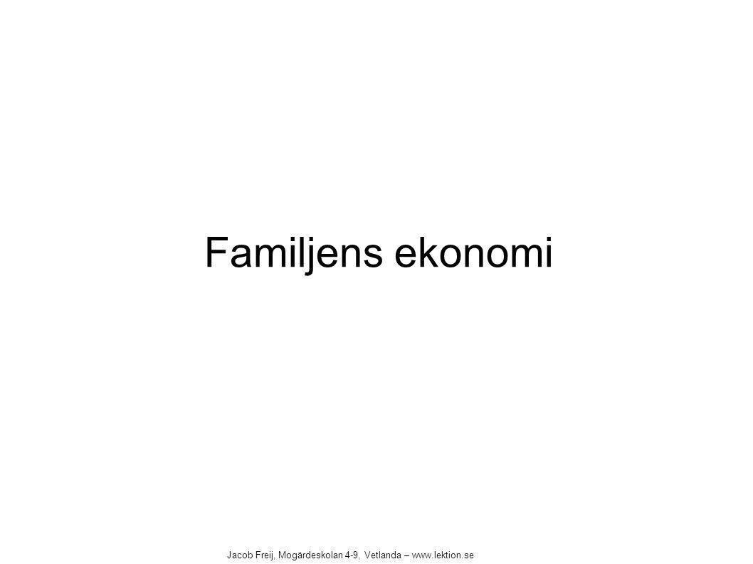 Familjens ekonomi Jacob Freij, Mogärdeskolan 4-9, Vetlanda –