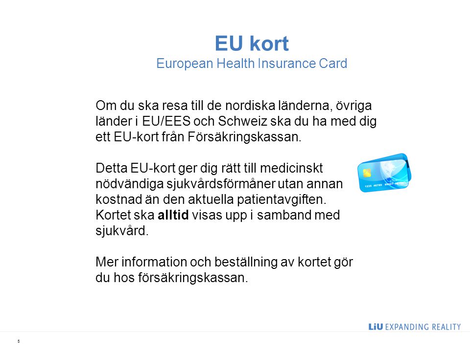 EU kort European Health Insurance Card