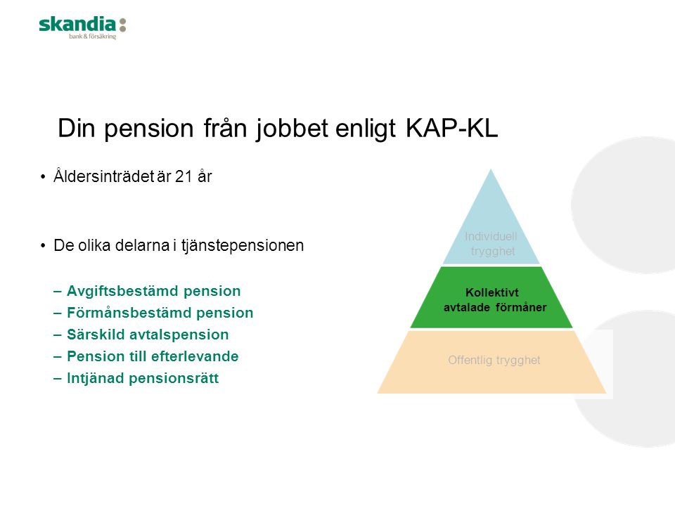 Din pension från jobbet enligt KAP-KL