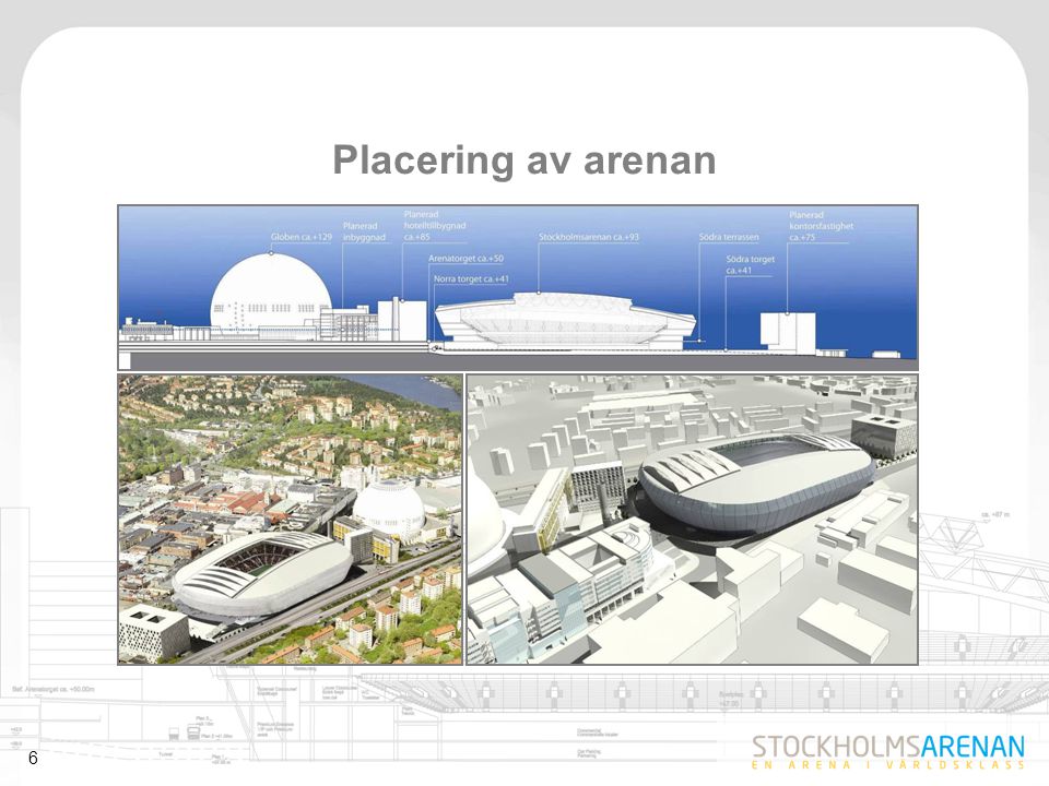 Placering av arenan