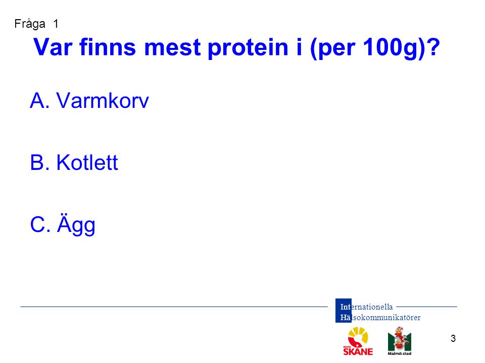 Var finns mest protein i (per 100g)