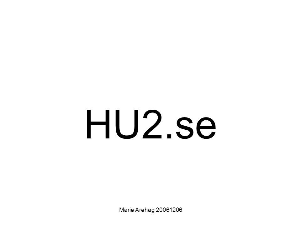 HU2.se Marie Arehag