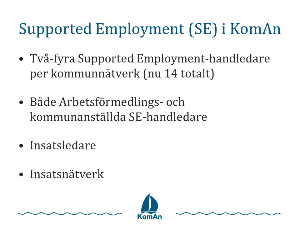 Supported Employment (SE) i KomAn