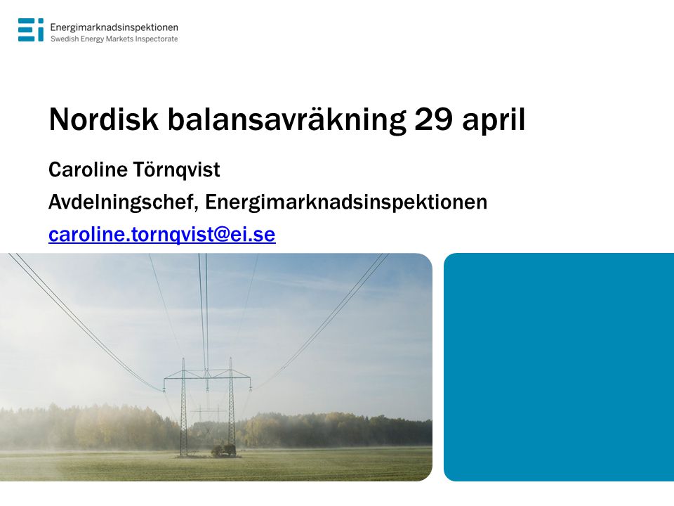 Nordisk balansavräkning 29 april