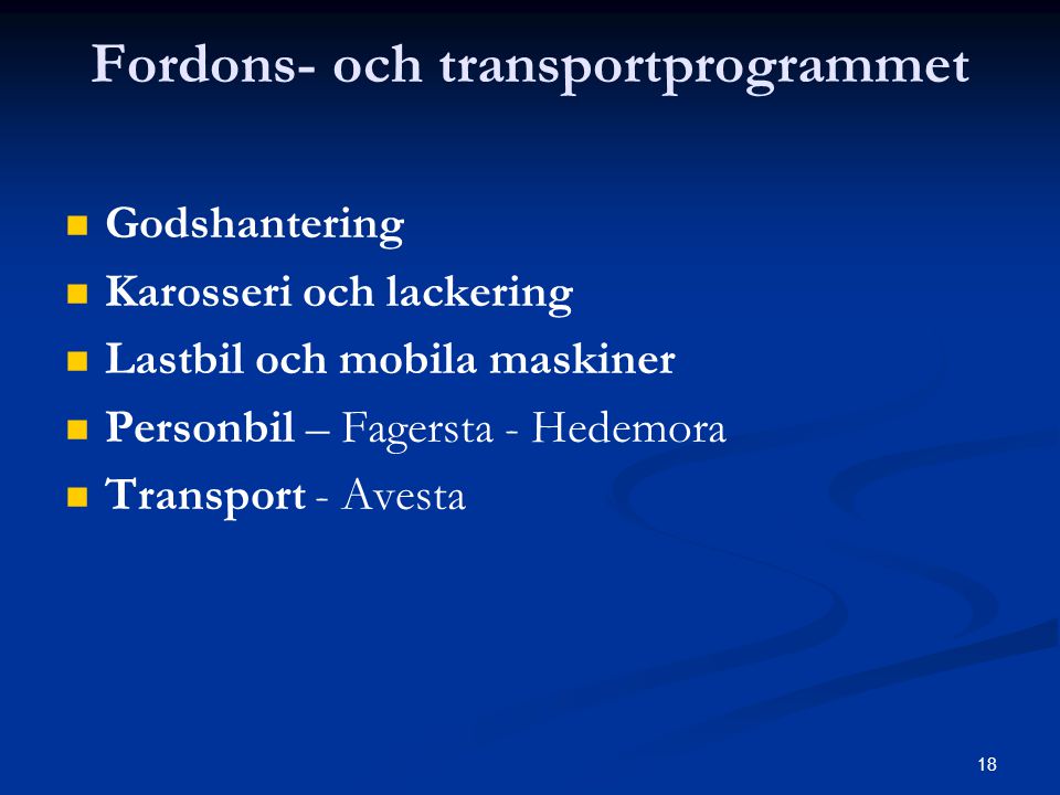 Fordons- och transportprogrammet