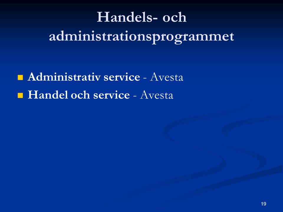 Handels- och administrationsprogrammet
