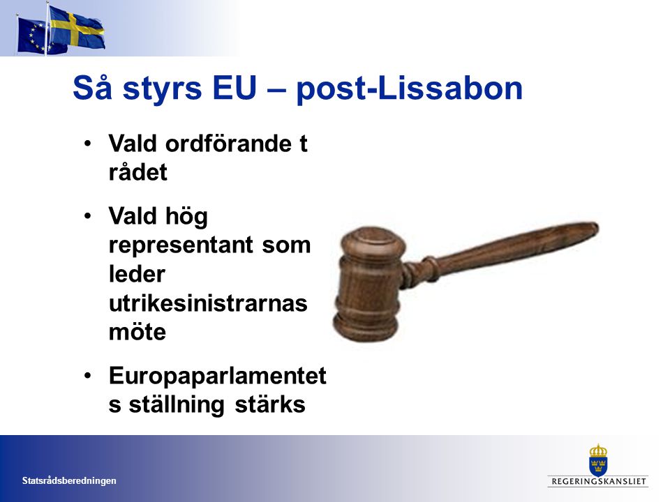 Så styrs EU – post-Lissabon