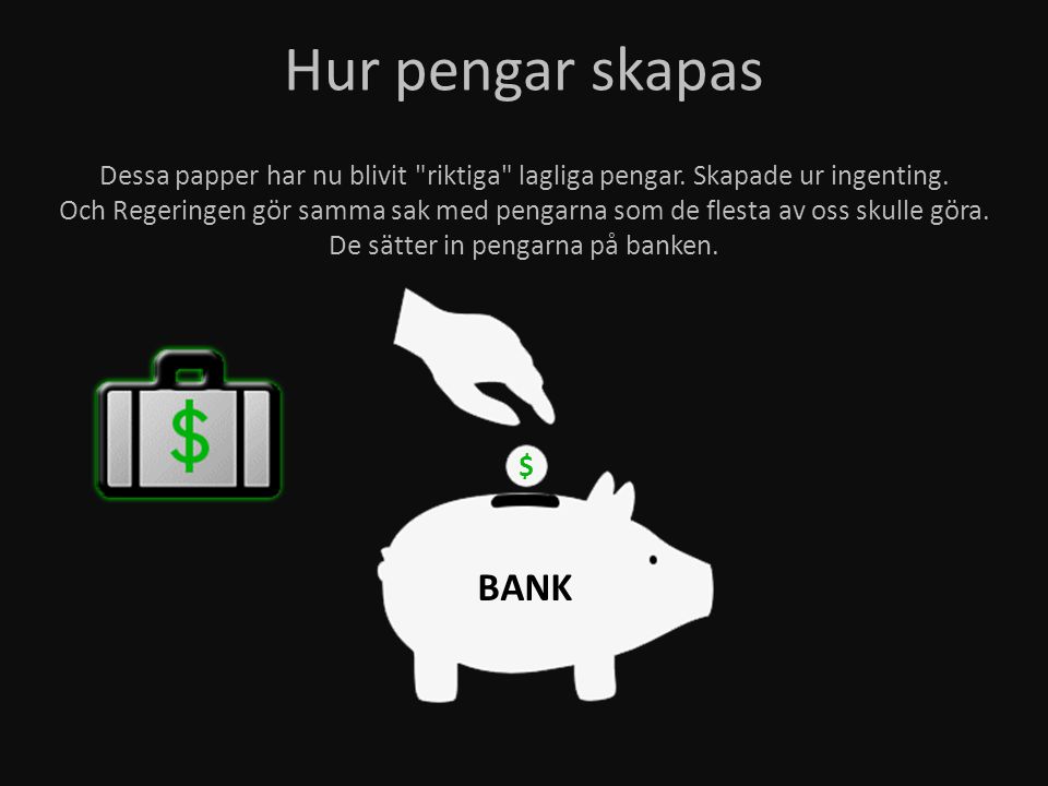 Hur pengar skapas BANK $