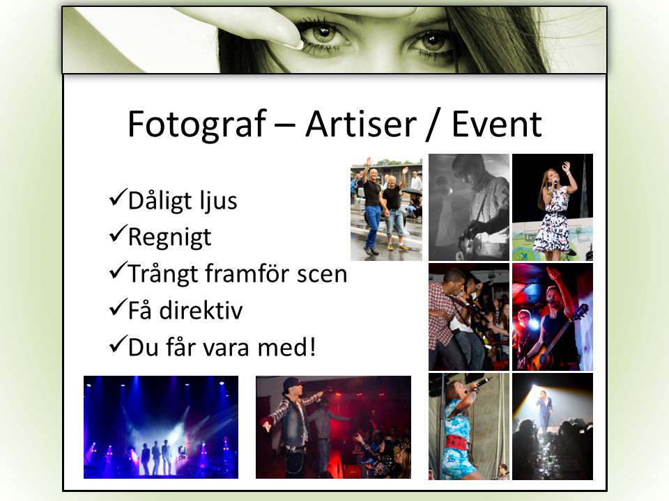 Fotograf – Artiser / Event