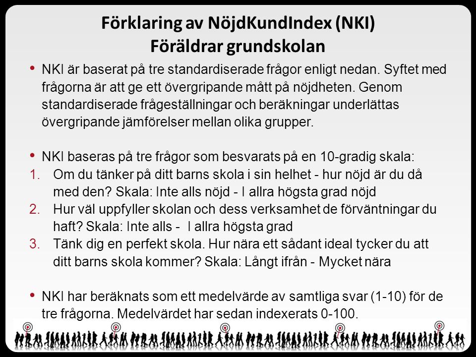 Förklaring av NöjdKundIndex (NKI) Föräldrar grundskolan