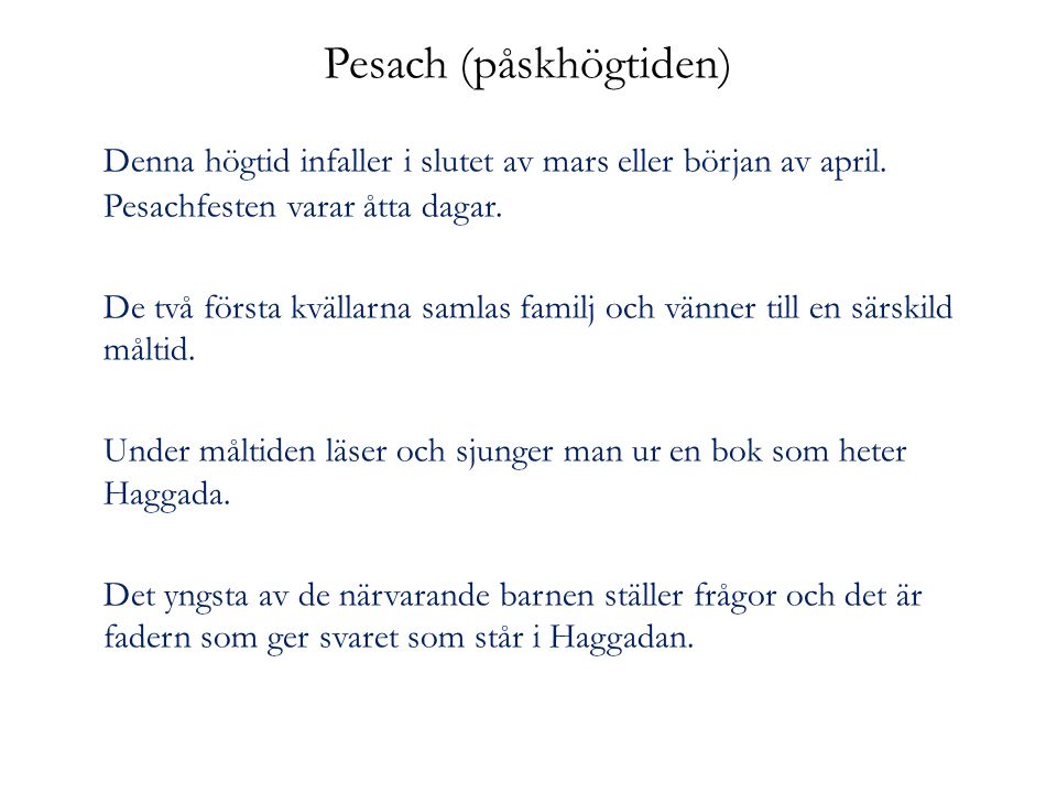 Pesach (påskhögtiden)
