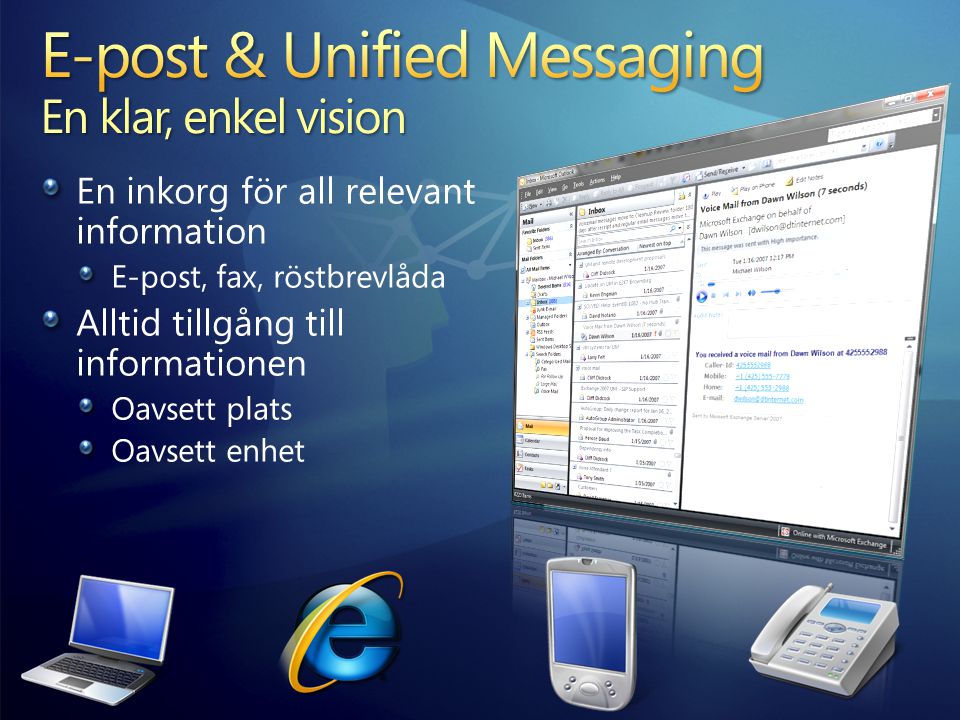 E-post & Unified Messaging En klar, enkel vision