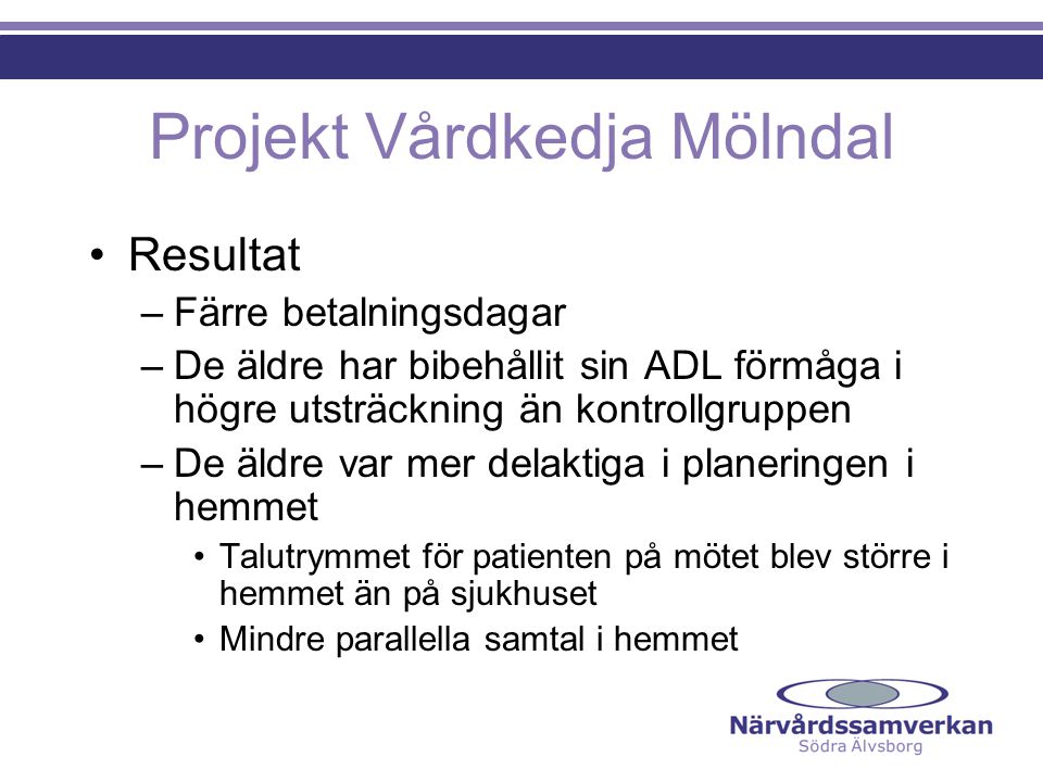 Projekt Vårdkedja Mölndal