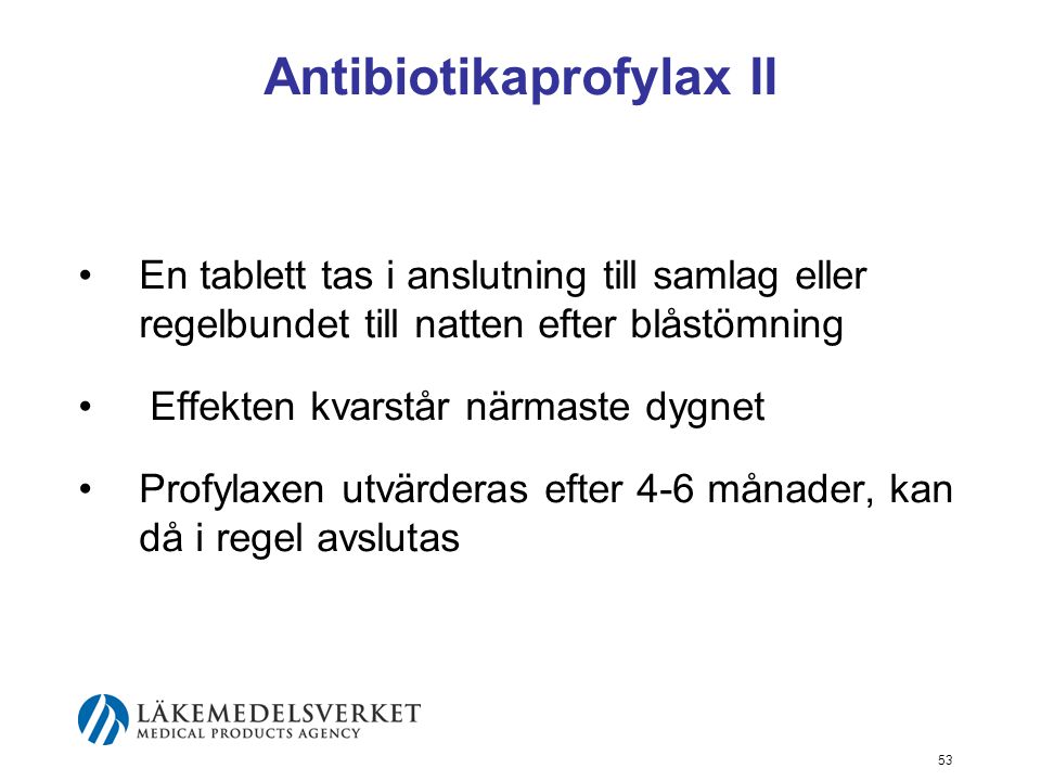 Antibiotikaprofylax II