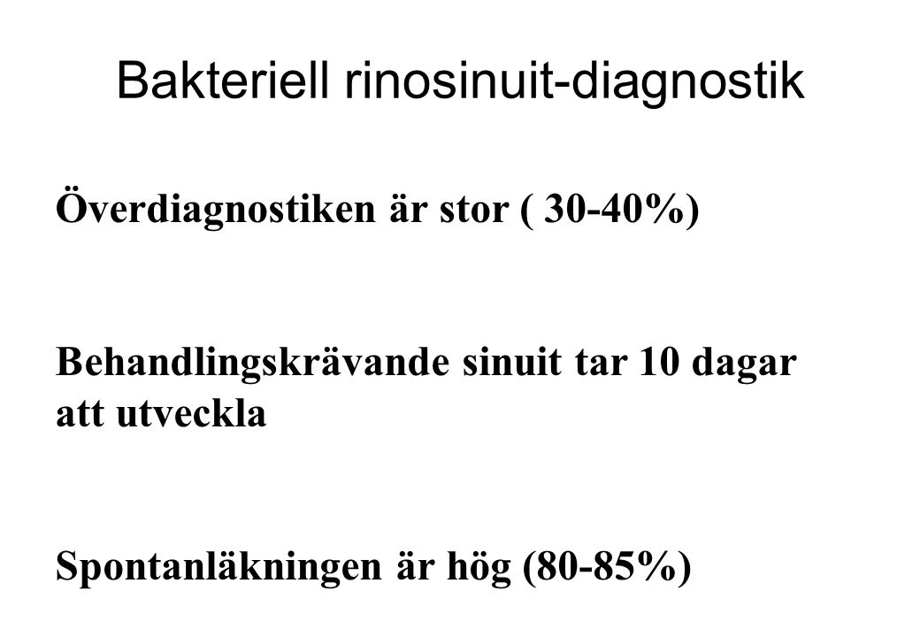Bakteriell rinosinuit-diagnostik