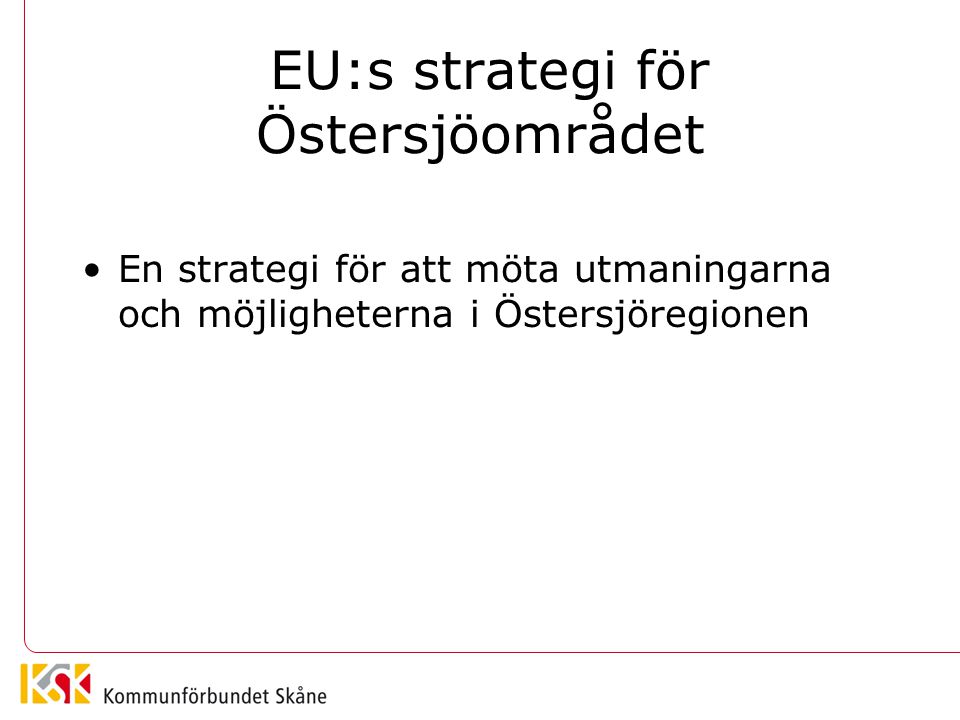 EU:s strategi för Östersjöområdet