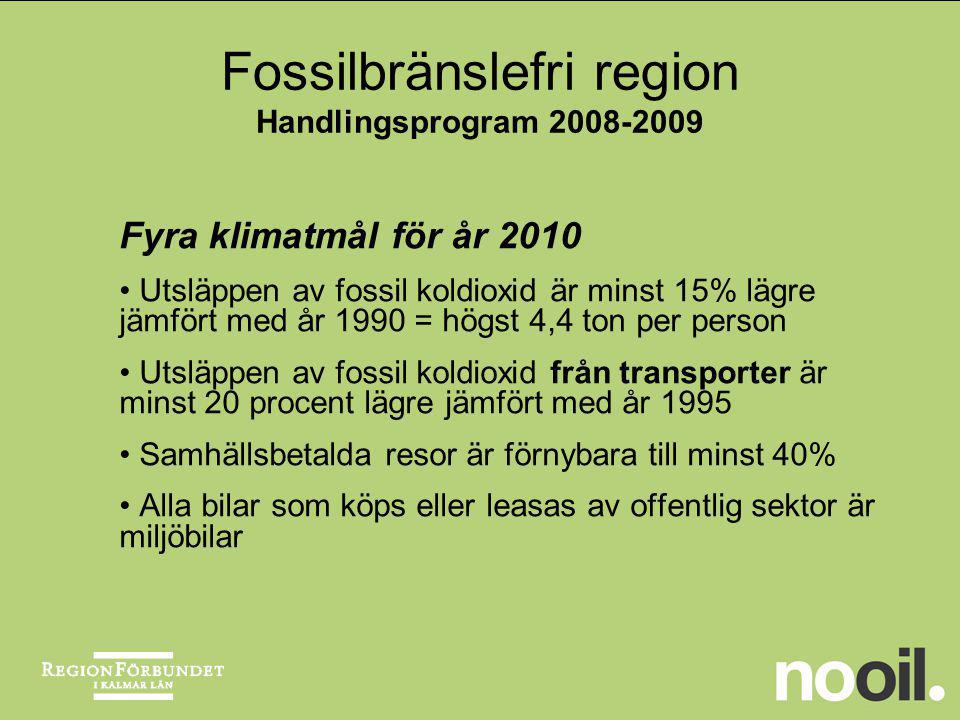 Fossilbränslefri region Handlingsprogram