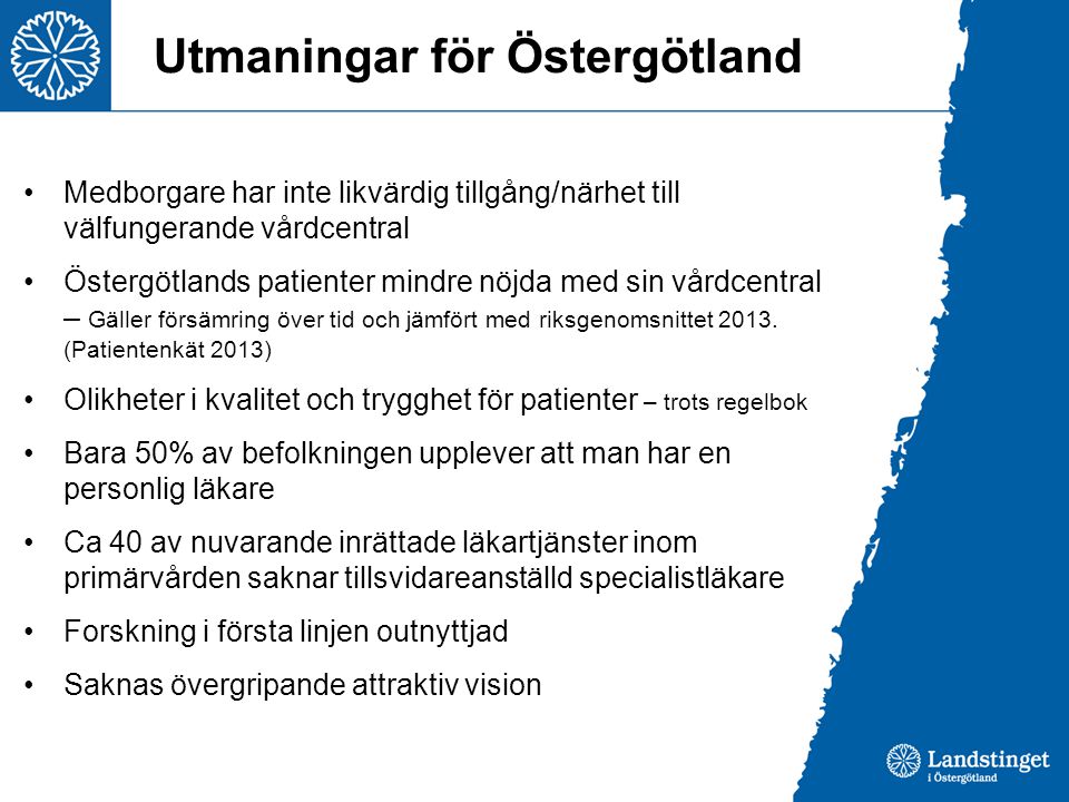 Utmaningar för Östergötland