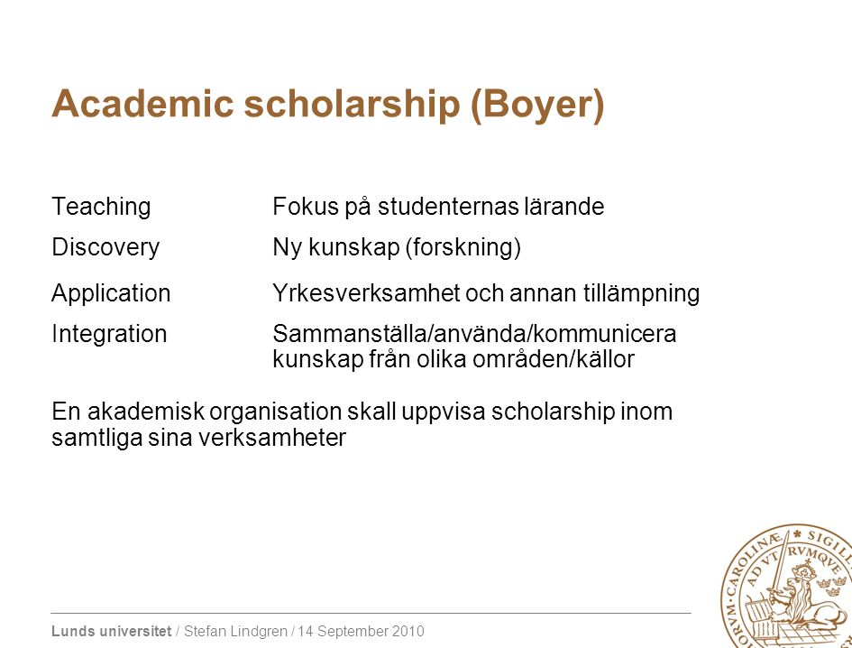 Academic scholarship (Boyer)
