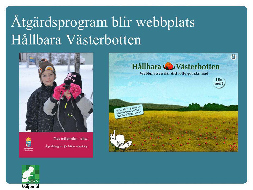 Åtgärdsprogram blir webbplats Hållbara Västerbotten