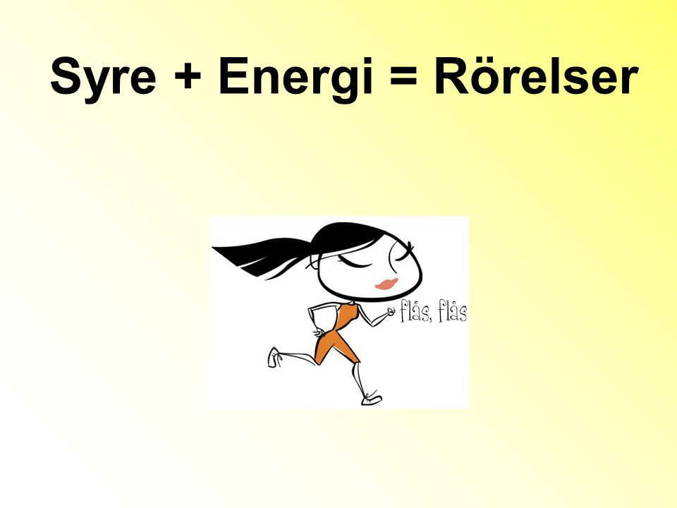 Syre + Energi = Rörelser