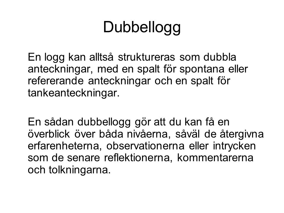 Dubbellogg