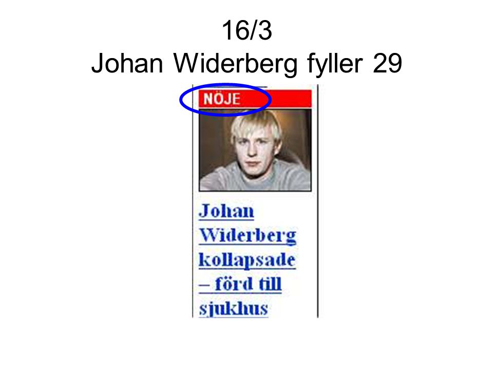 16/3 Johan Widerberg fyller 29