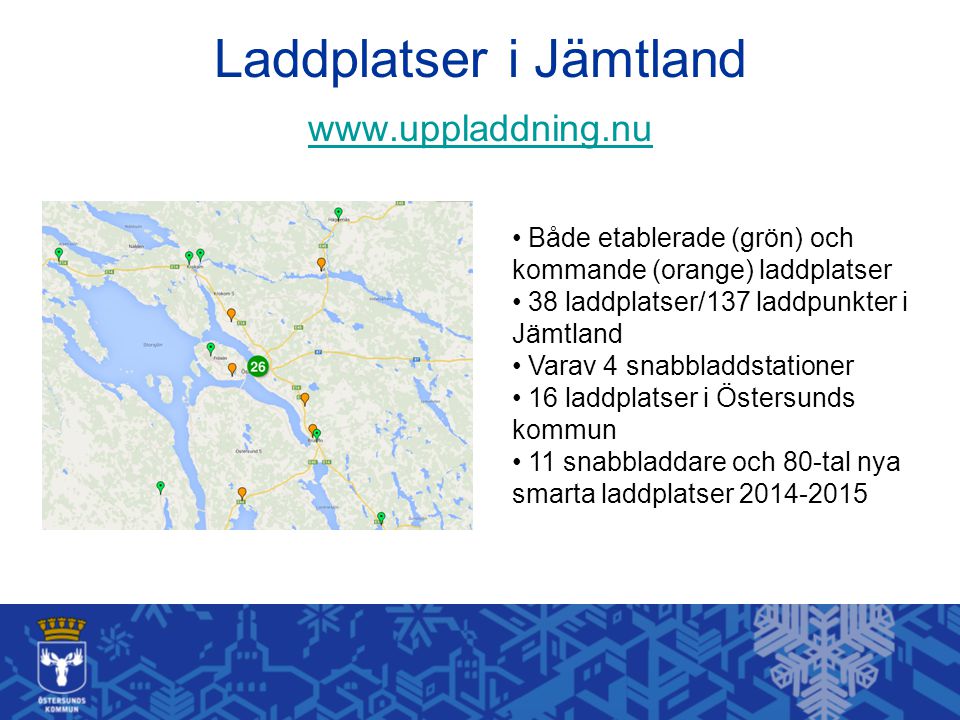 Laddplatser i Jämtland