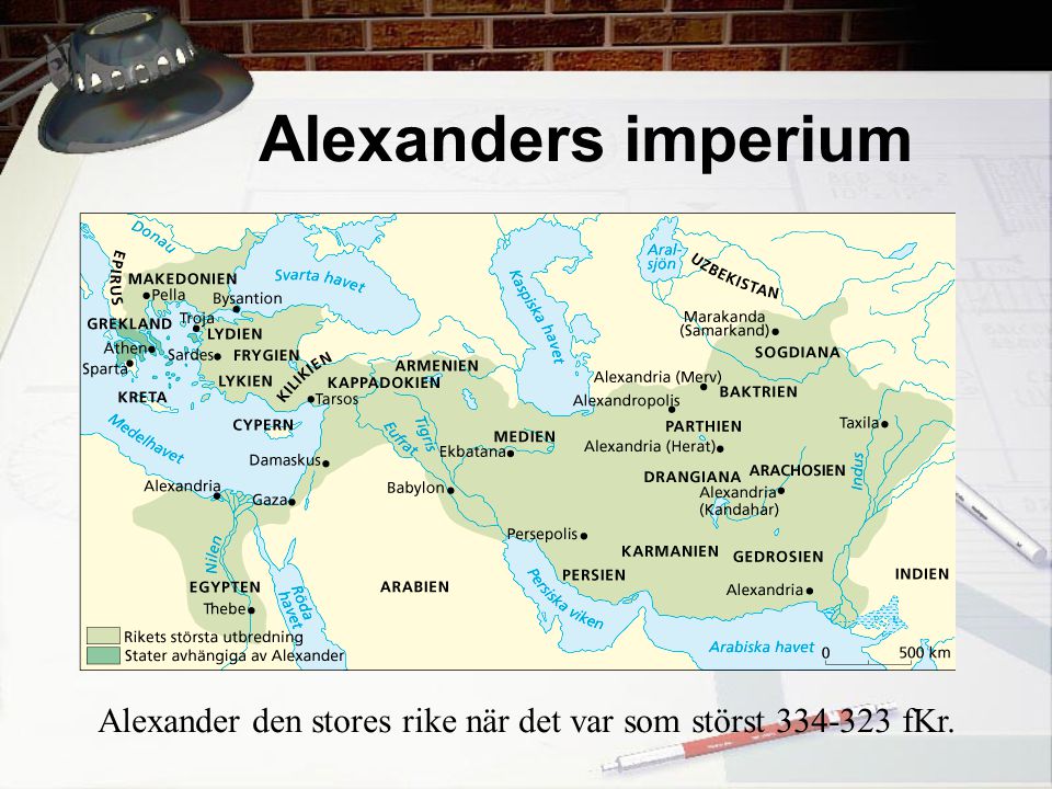 Alexanders imperium Alexander den stores rike när det var som störst fKr.