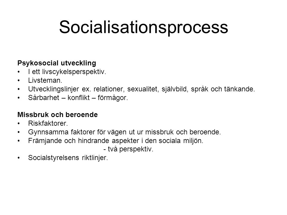 Socialisationsprocess