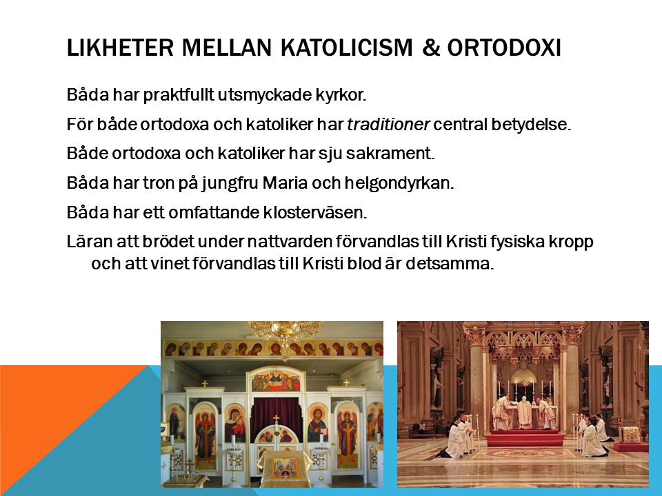 Likheter mellan katolicism & ortodoxi