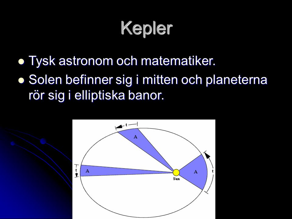 Kepler Tysk astronom och matematiker.