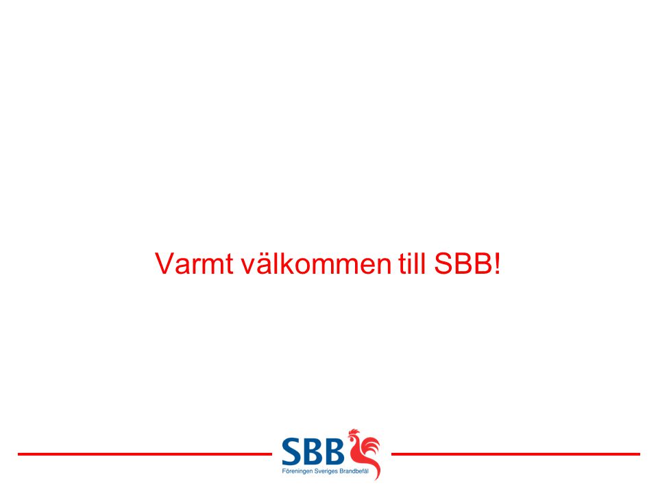 Varmt välkommen till SBB!