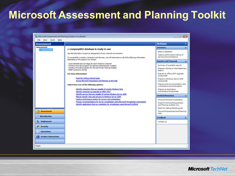 Microsoft Assessment and Planning Toolkit