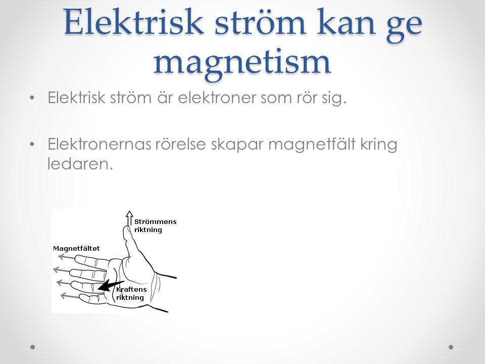 Elektrisk ström kan ge magnetism