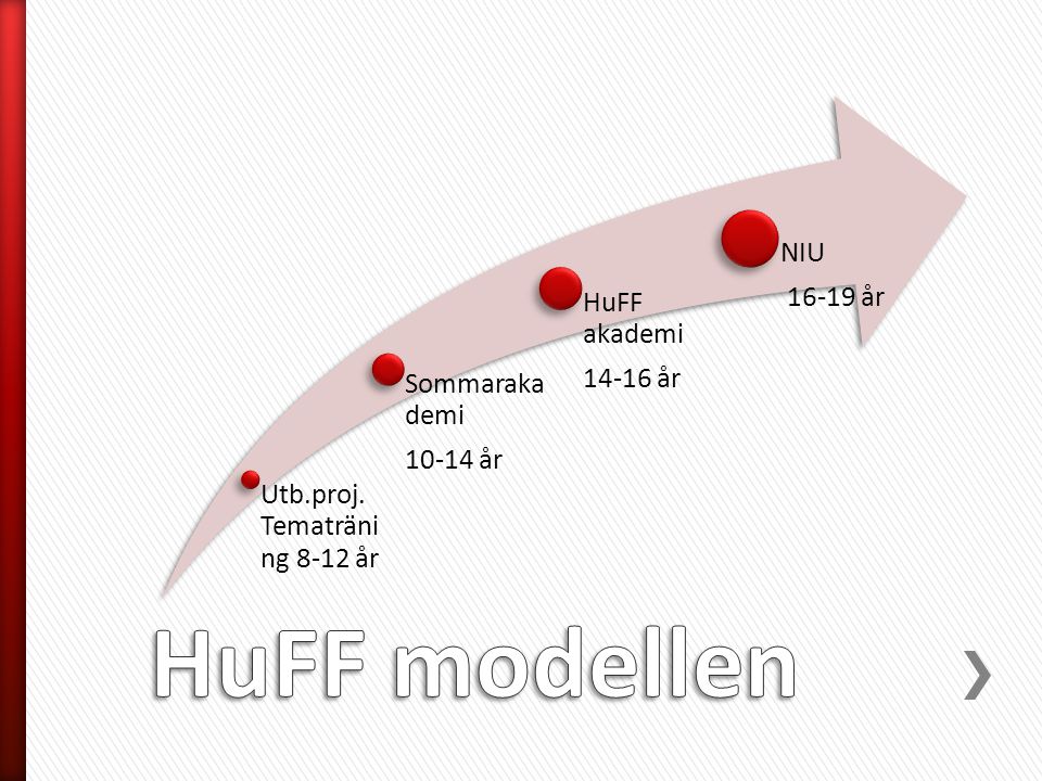 HuFF modellen NIU år HuFF akademi år Sommarakademi