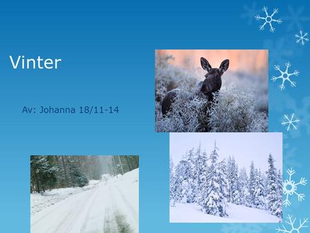 Vinter Av: Johanna 18/11-14.