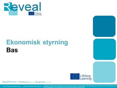 Ekonomisk styrning Bas This project has been funded with support from the European Commission. This publication reflects the views only of the author,