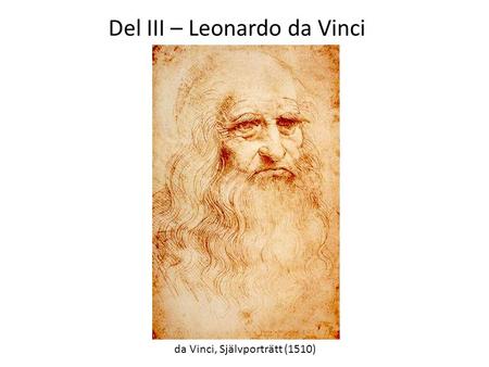Del III – Leonardo da Vinci