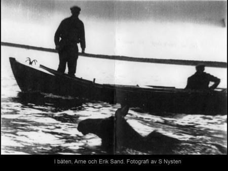 I båten, Arne och Erik Sand. Fotografi av S Nysten.