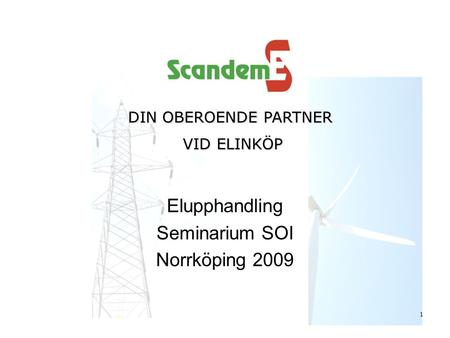 Elupphandling Seminarium SOI Norrköping 2009
