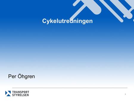 Cykelutredningen Per Öhgren 1. Cykelutredningen Ökad och säkrare cykling – en översyn av regler ur ett cykelperspektiv (SOU 2012:70) Utredare: Kent Johansson.