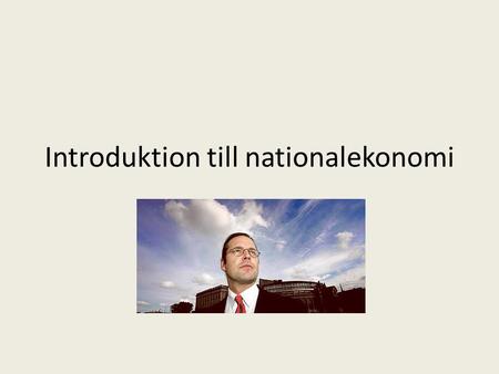 Introduktion till nationalekonomi